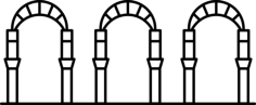 Mosque Of Cordoba Stencil Svg Vector, Free Vectors File